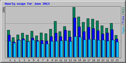 Hourly usage for June 2013